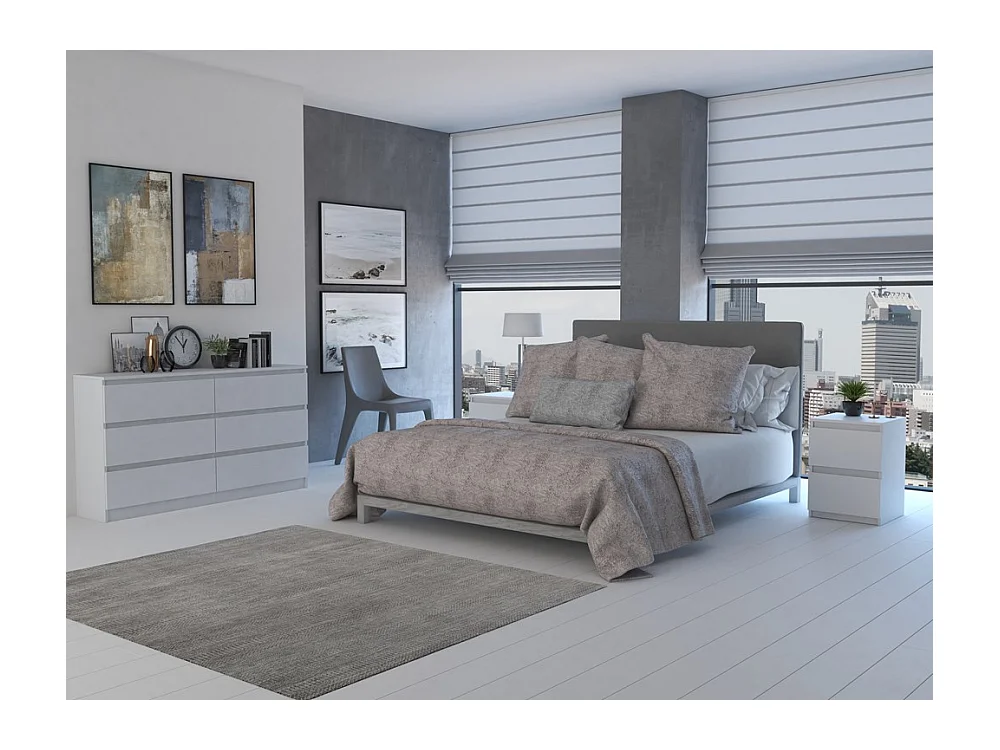 Szafka Nocna Malwa M2 | Biała  | 30x30x40cm |2 Szuflady