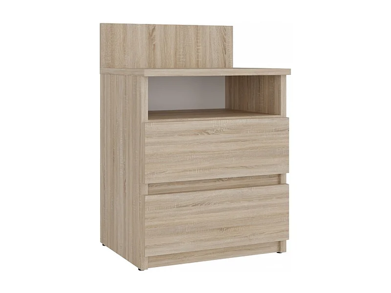 Szafka Nocna Malwa M1 | Dąb Sonoma | 40x32x59 cm | Minimalizm, 2 Szuflady