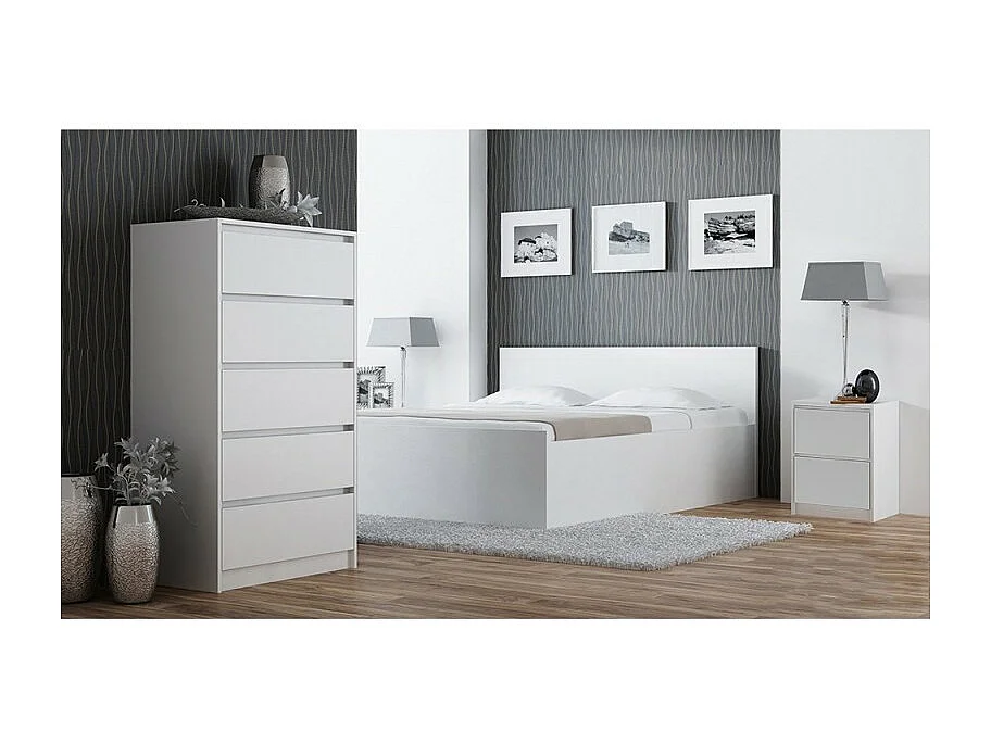 Szafka Nocna Karo K2 | Biała | 43x40x55 cm | Stolik Nocny