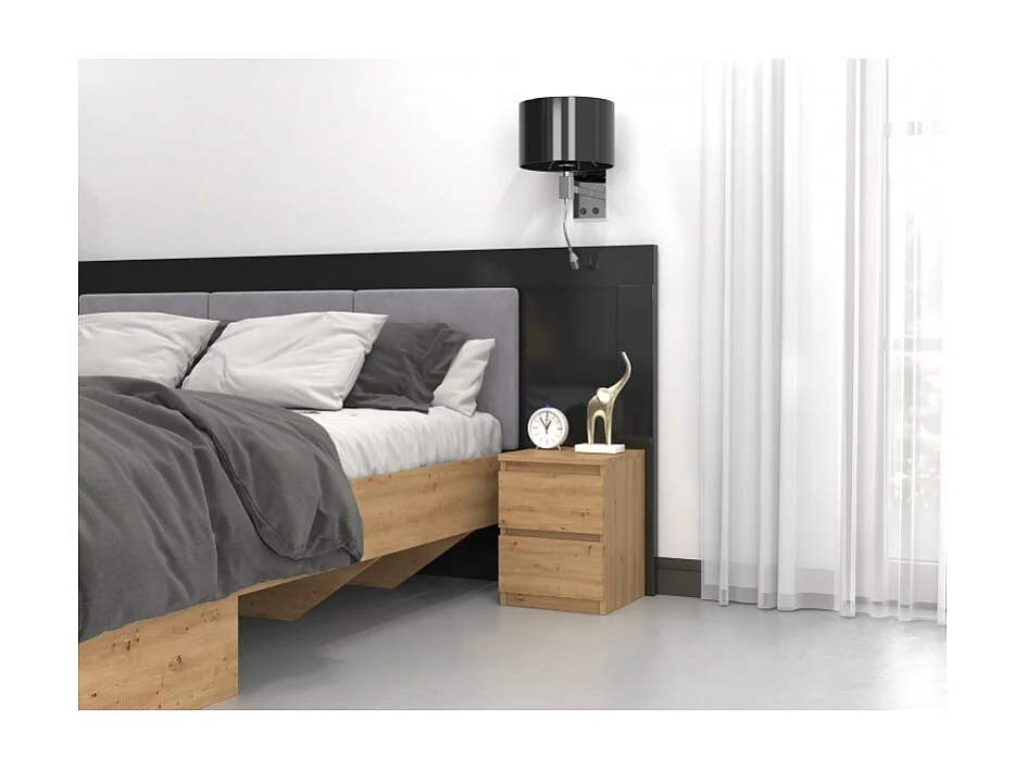 Szafka Nocna Malwa M2 | Dąb Artisan |30x30x40cm | 2 Szuflady