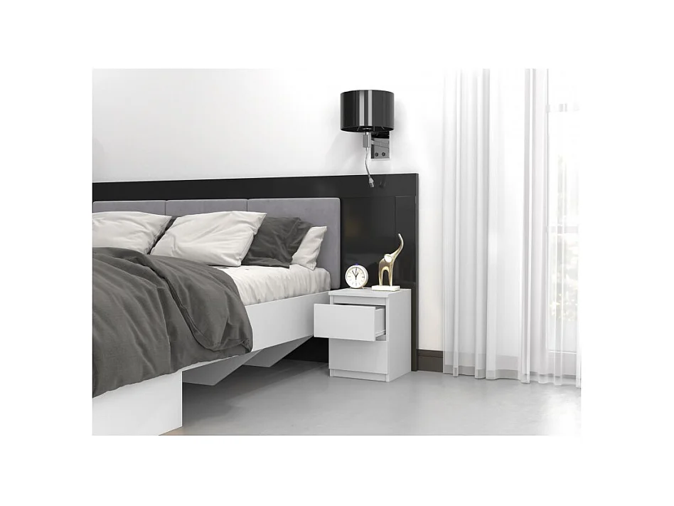 Table de chevet Malwa M2 BLANC