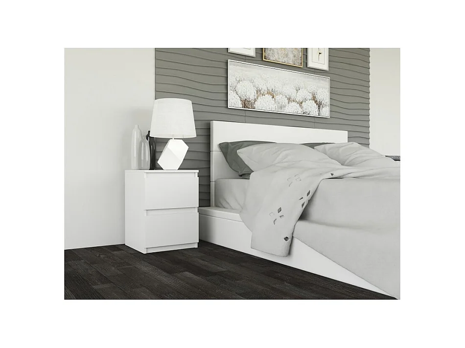 Table de chevet Malwa M2 BLANC