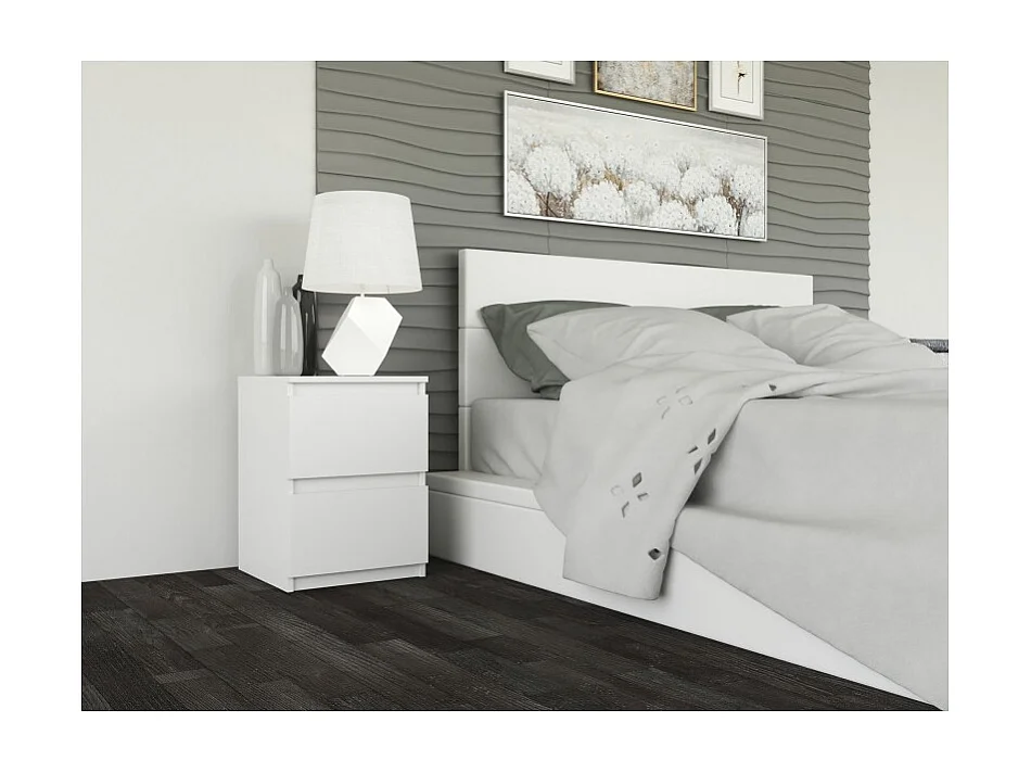 Table de chevet Malwa M2 BLANC