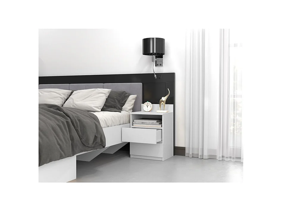 Table de chevet Malwa M1 BLANC