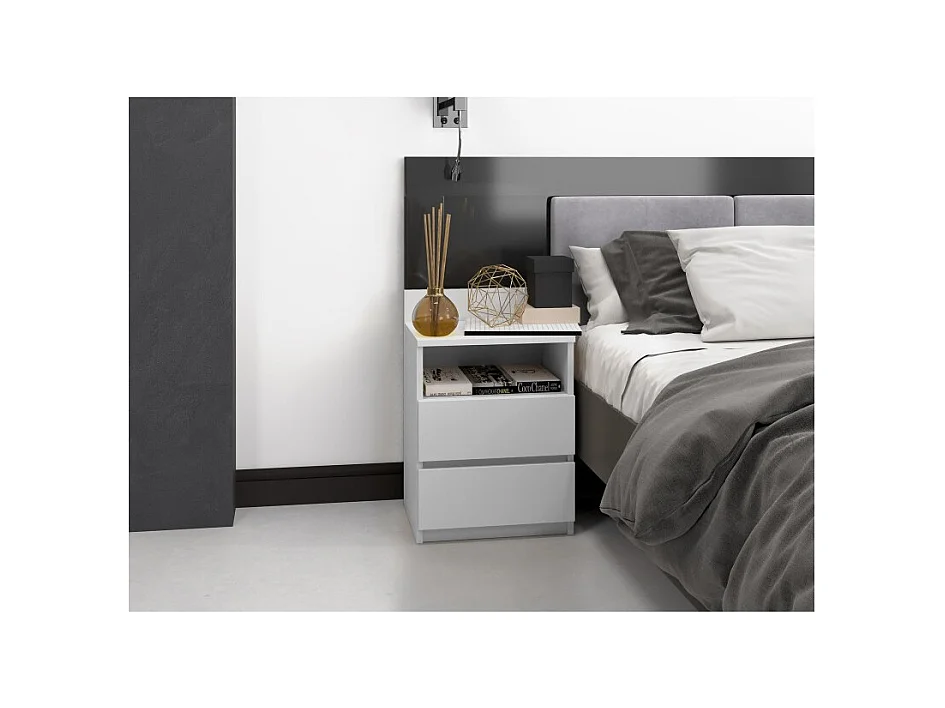 Table de chevet Malwa M1 BLANC