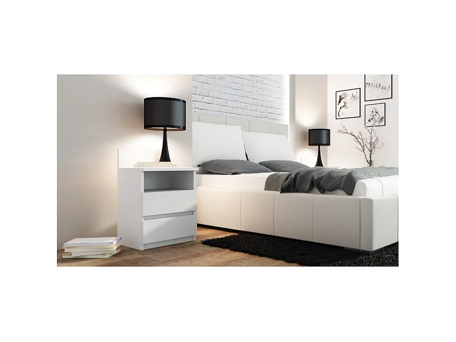 Table de chevet Malwa M1 BLANC