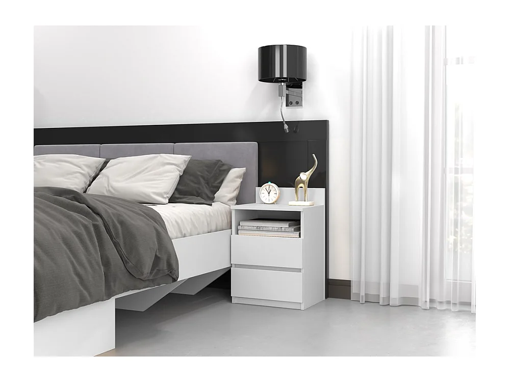 Table de chevet Malwa M1 BLANC