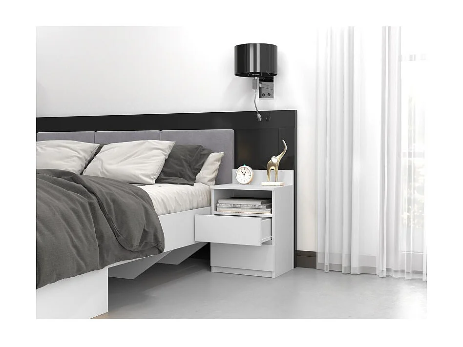 Table de chevet Malwa M1 BLANC