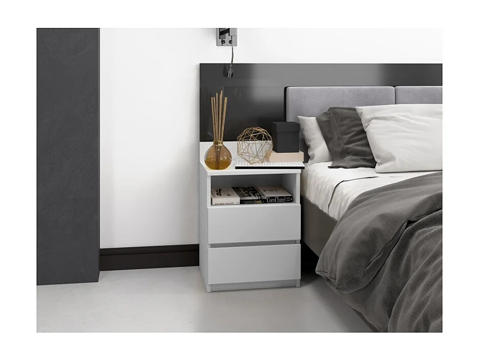 Table de chevet Malwa M1 BLANC