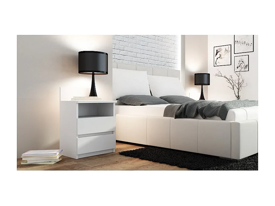 Table de chevet Malwa M1 BLANC