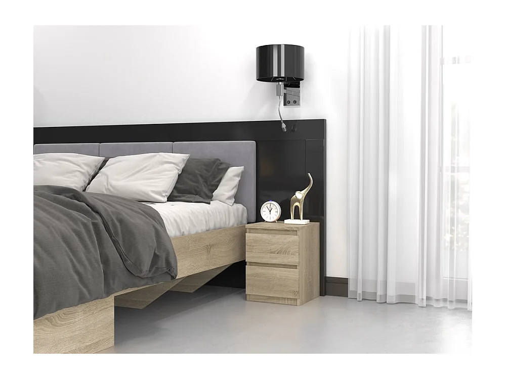 Table de chevet Malwa M2 - CHÊNE SONOMA