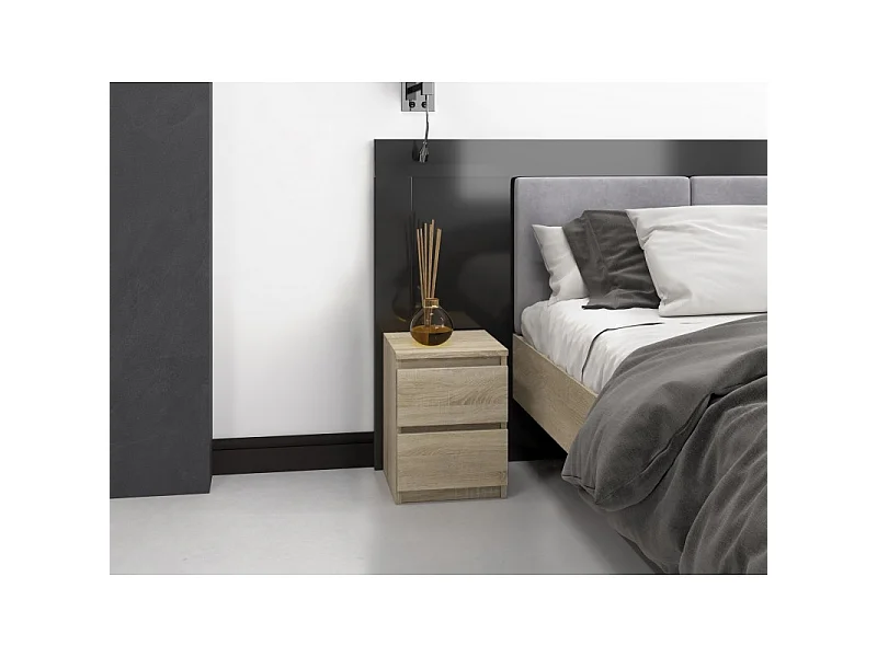 Table de chevet Malwa M2 - CHÊNE SONOMA