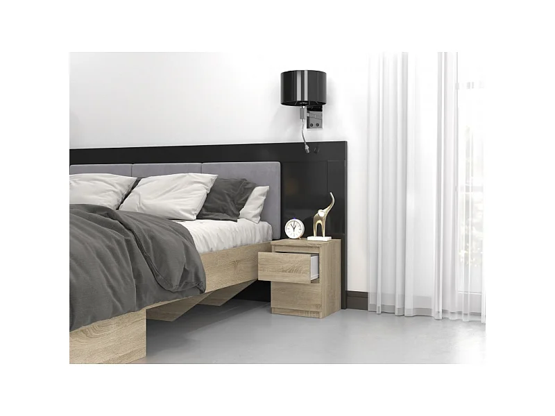 Table de chevet Malwa M2 - CHÊNE SONOMA