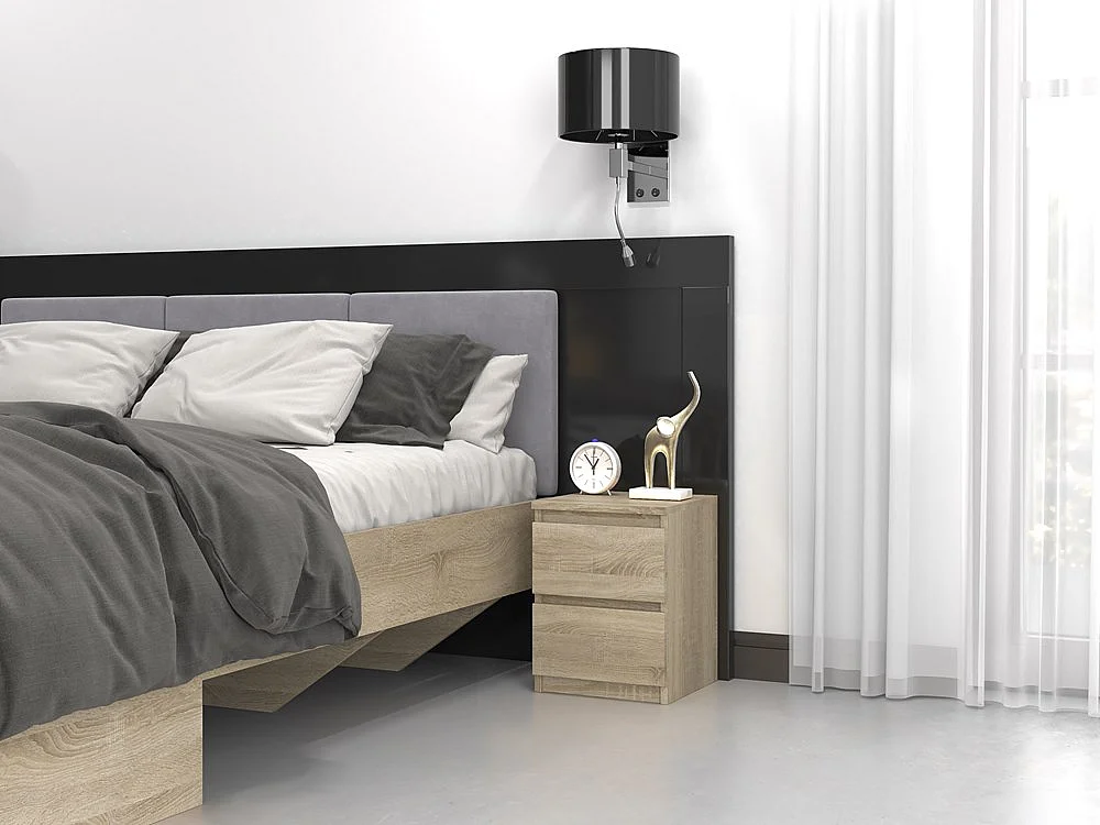 Table de chevet Malwa M2 - CHÊNE SONOMA