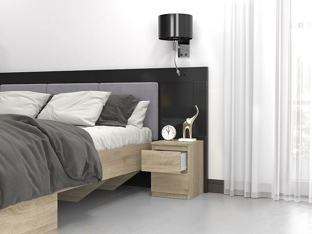 Table de chevet Malwa M2 - CHÊNE SONOMA
