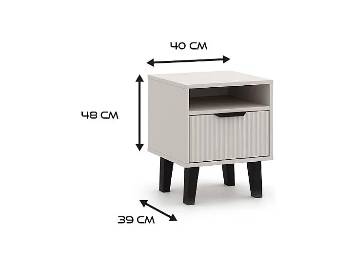 Table de chevet Scandi 1S SLIM - KASZMIR
