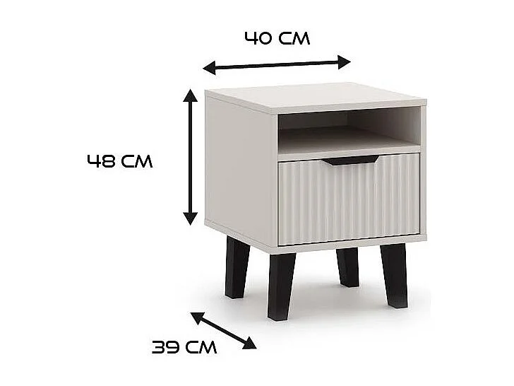 Table de chevet Scandi 1S SLIM - KASZMIR