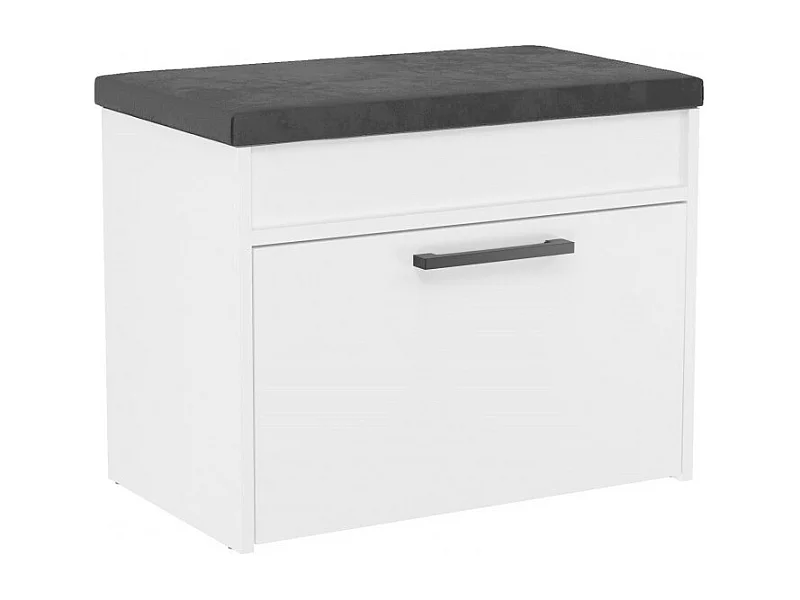 Szafka na Obuwie Parma MINI | Biała |  60x35x49 cm | Szafka na obuwie z siedziskiem