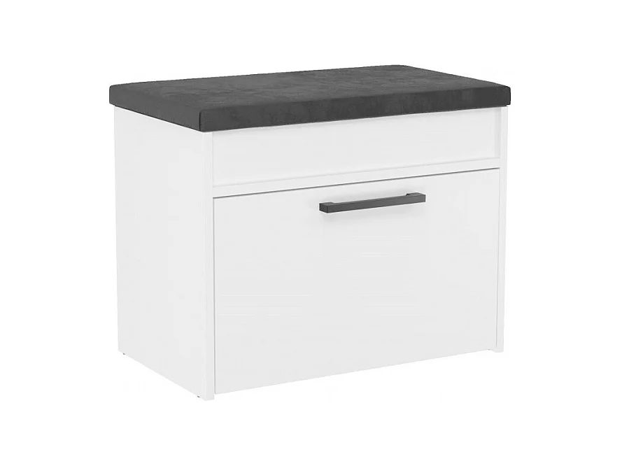 Szafka na Obuwie Parma MINI | Biała |  60x35x49 cm | Szafka na obuwie z siedziskiem