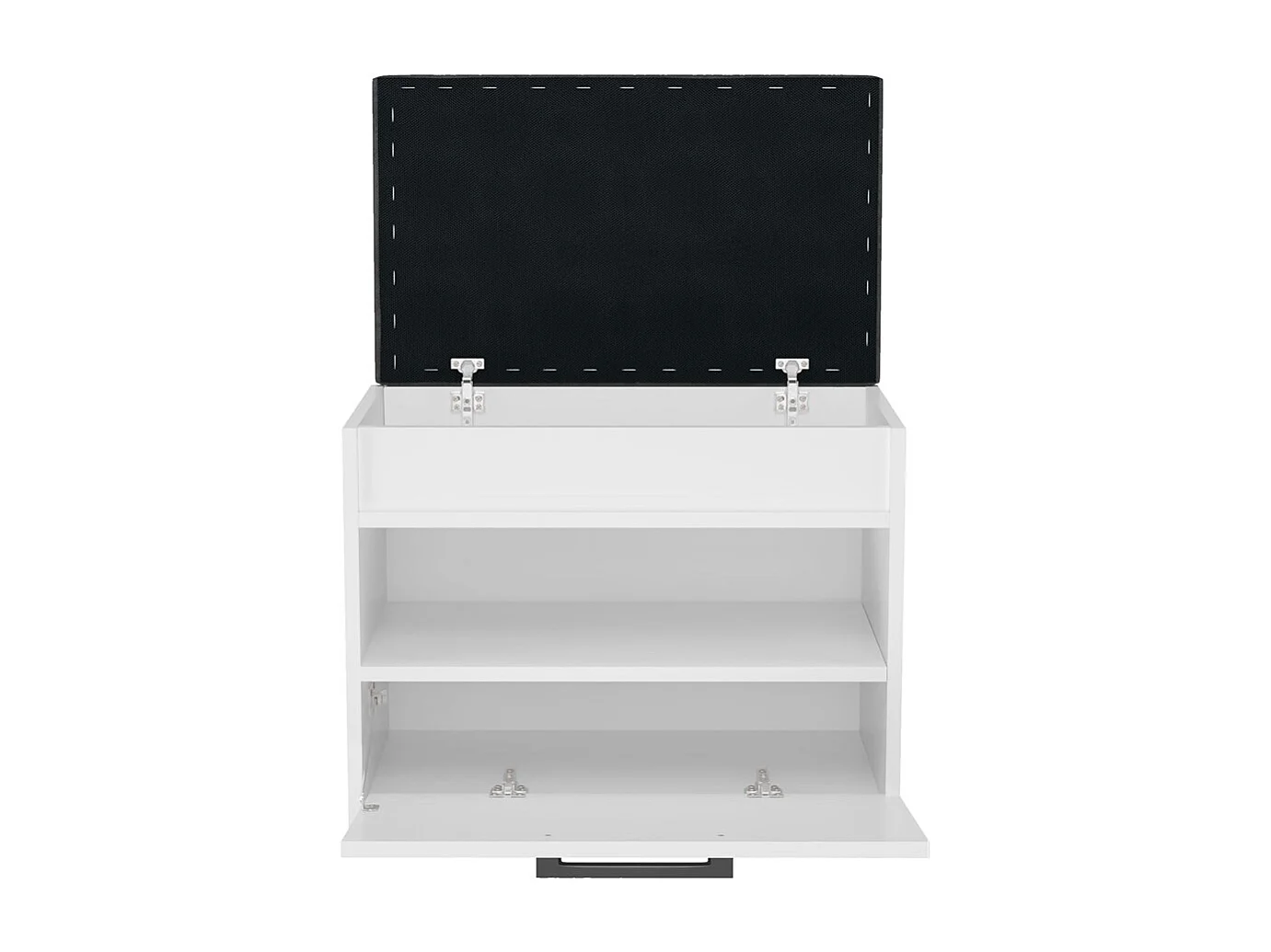 Szafka na Obuwie Parma MINI | Biała |  60x35x49 cm | Szafka na obuwie z siedziskiem