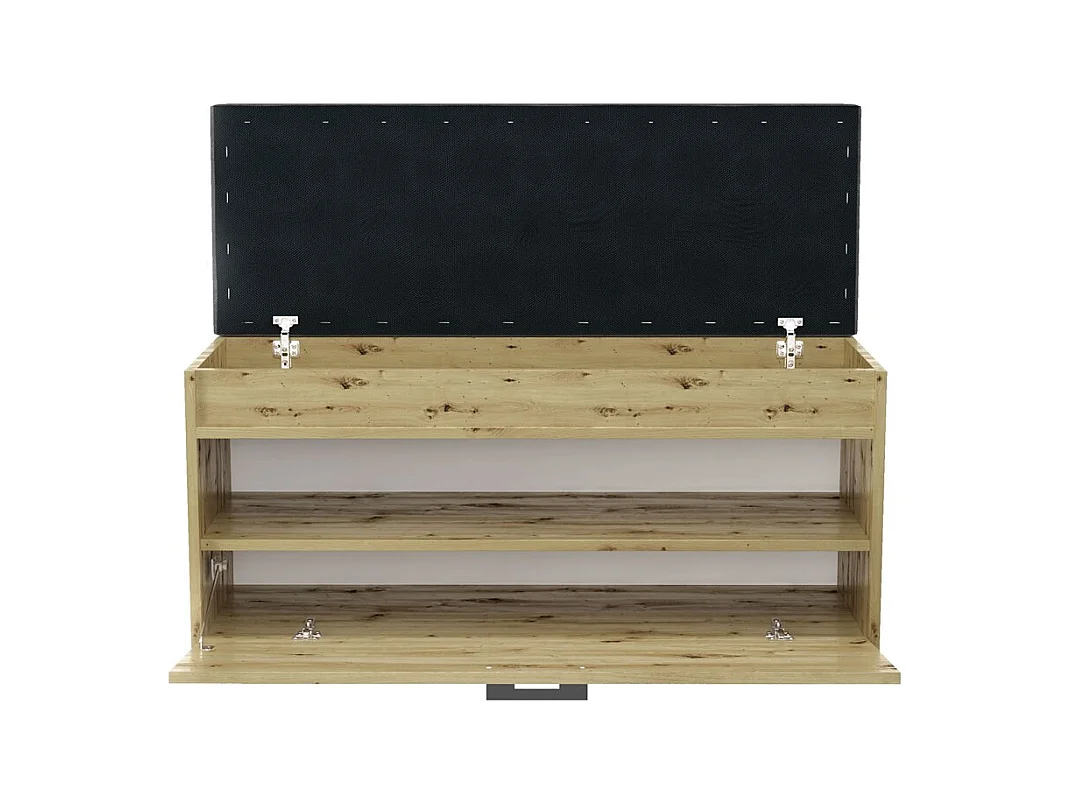 Szafka na Obuwie Parma | Dąb Artisan | 100x35x49 | Szafka na obuwie z siedziskiem i schowkiem