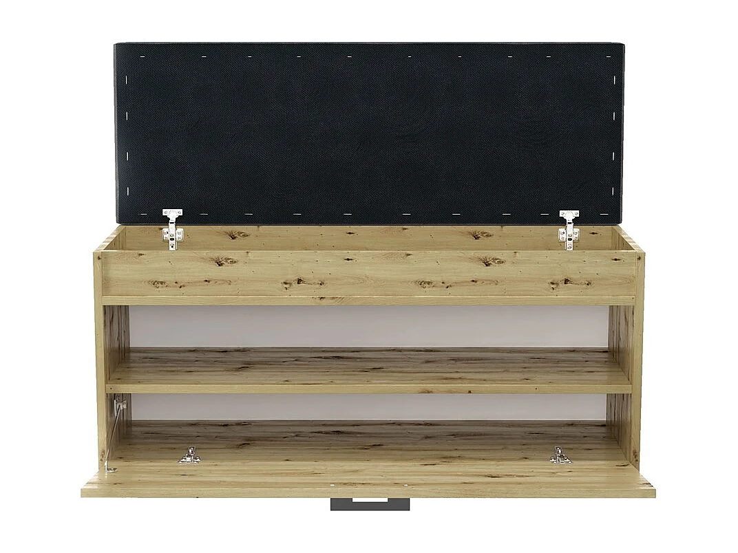 Szafka na Obuwie Parma | Dąb Artisan | 100x35x49 | Szafka na obuwie z siedziskiem i schowkiem