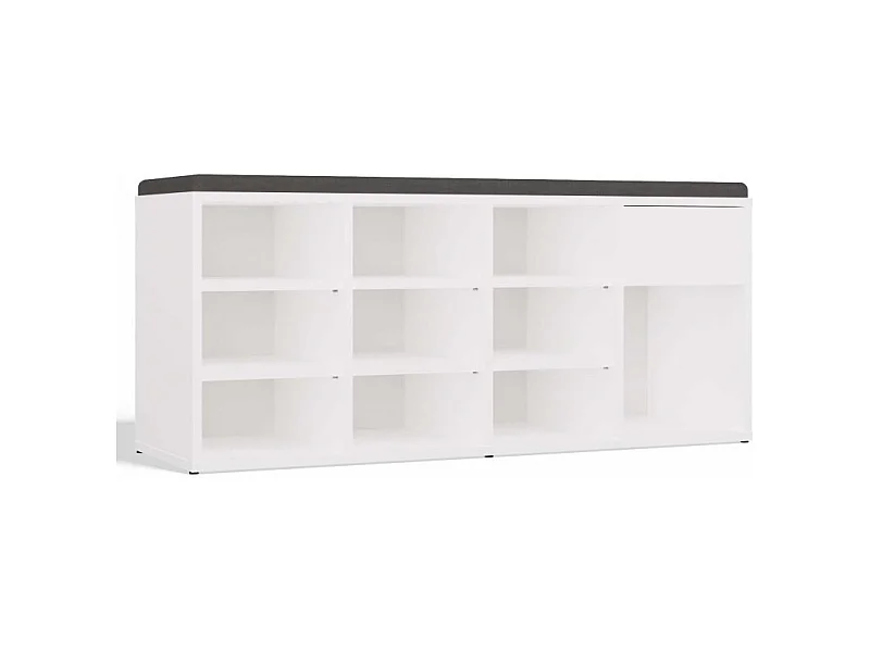 Armoire à chaussures ouverte TALLIN - BLANC