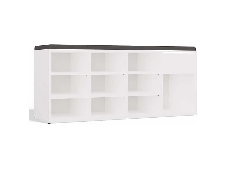 Armoire à chaussures ouverte TALLIN - BLANC