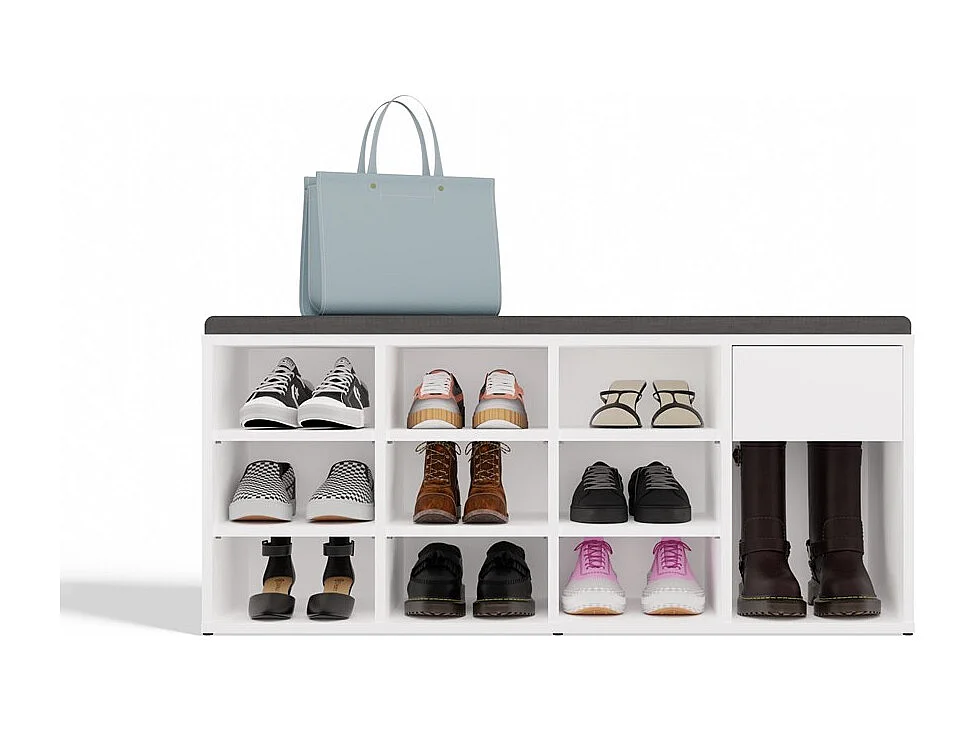 TALLIN - Schuhschrank - 110x35x49 cm - weiß