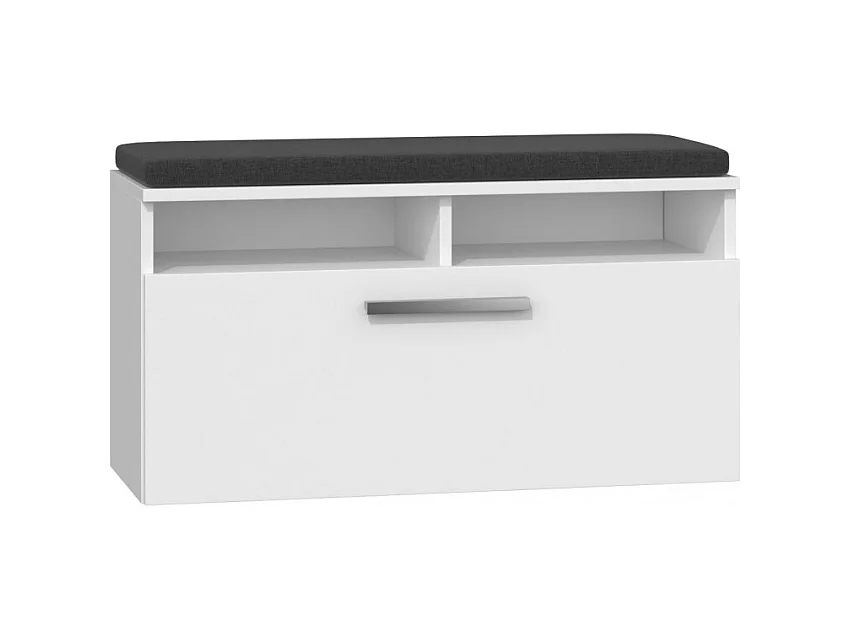 Szafka na obuwie Riva | Biała | 85x35x45 cm |Szafka na obuwie z siedziskiem