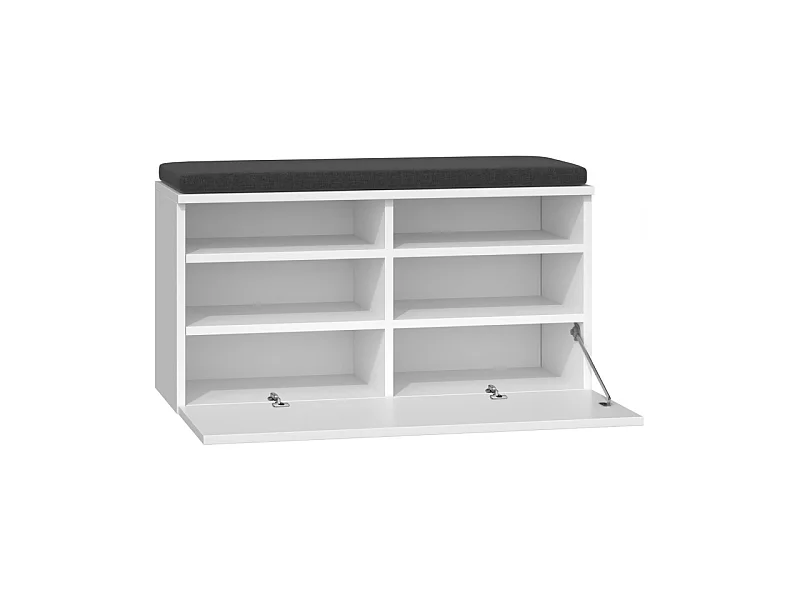 Szafka na obuwie Riva | Biała | 85x35x45 cm |Szafka na obuwie z siedziskiem