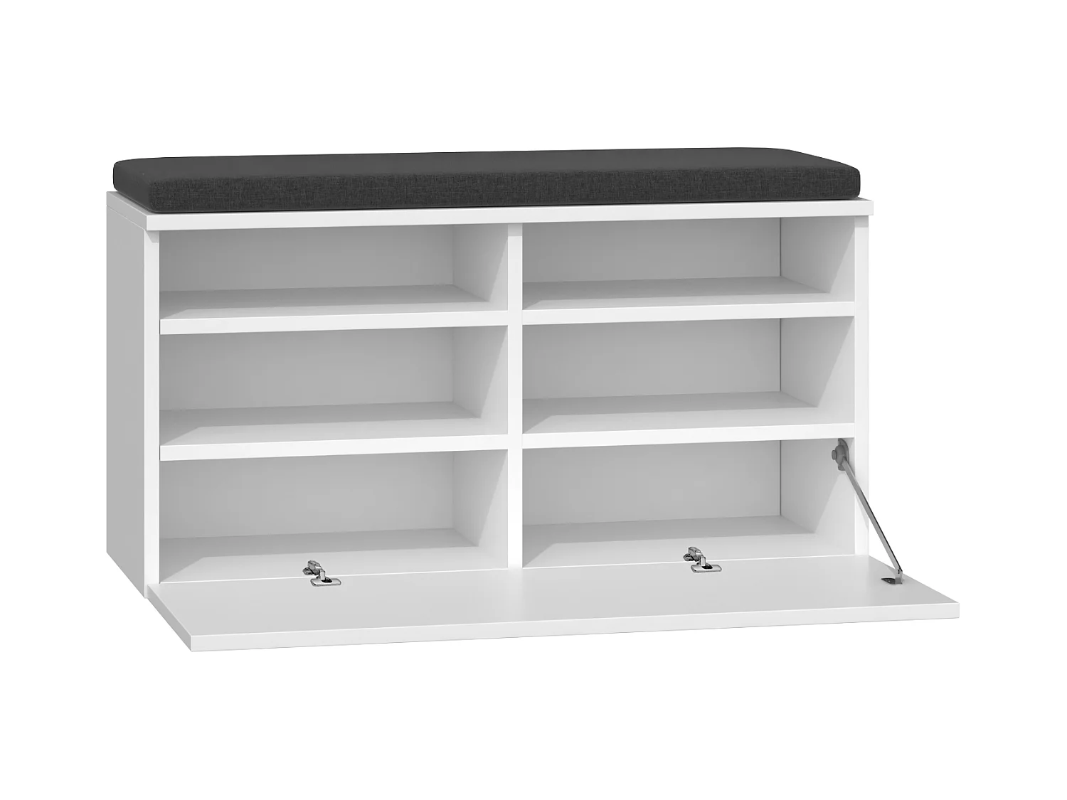 Szafka na obuwie Riva | Biała | 85x35x45 cm |Szafka na obuwie z siedziskiem