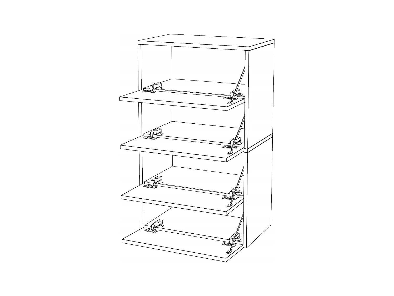Meuble à Chaussures Noir 60x30x100cm – Étagère de Rangement Entrée Style Loft
