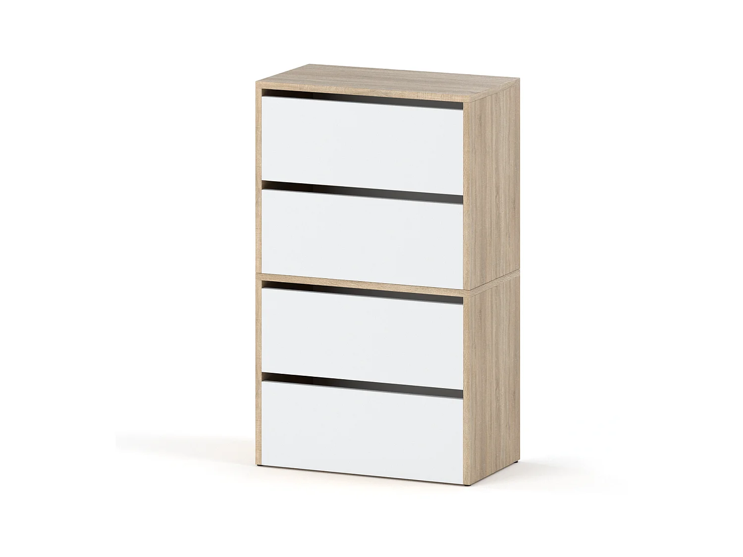 Meuble à Chaussures Blanc Chêne Sonoma  60x30x100cm – Étagère de Rangement Entrée Style Loft