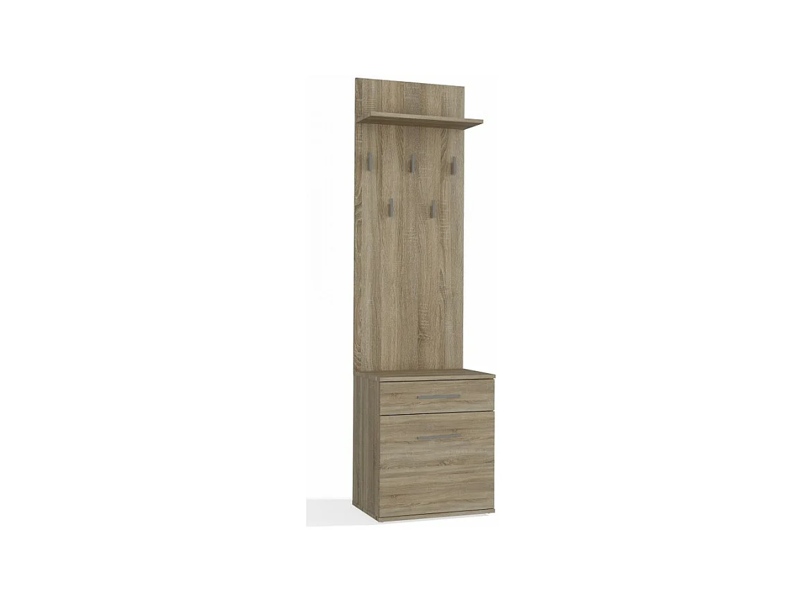 PORTE-MANTEAUX ET ARMOIRE À CHAUSSURES DUO - CHÊNE SONOMA