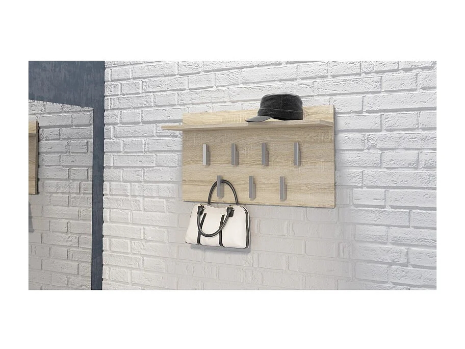 Wieszak Na Ubrania 2F| Sonoma | 70x20x40 cm | Nowoczesny Wieszak z Półką