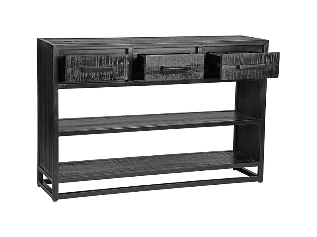 Sidetable Chili - Zwart - Mangohout