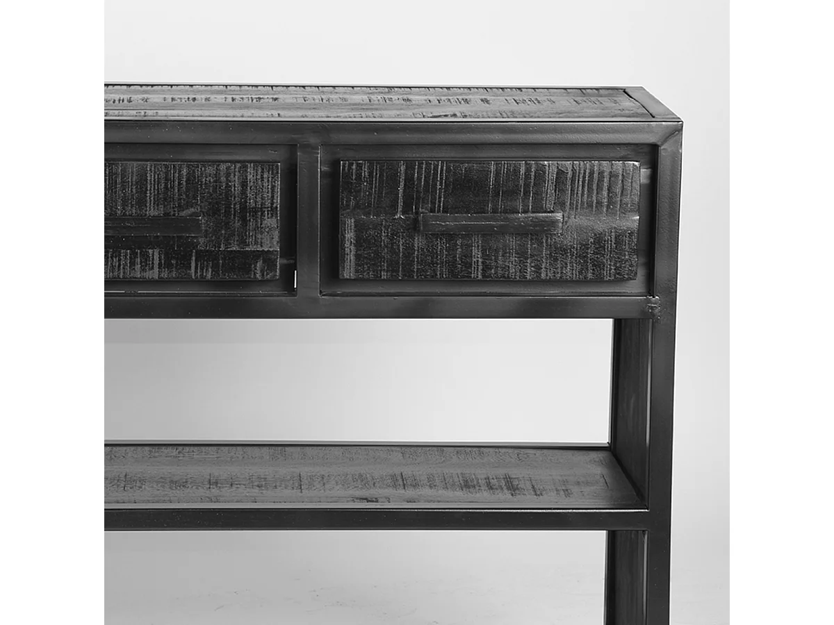 Sidetable Chili - Zwart - Mangohout