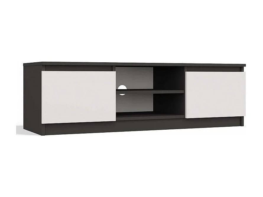 MALWA 120 TV-Möbel - 120 x 40 x 36 cm - Anthrazit / Weiß