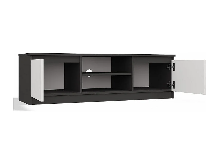 MALWA 120 TV-Möbel - 120 x 40 x 36 cm - Anthrazit / Weiß