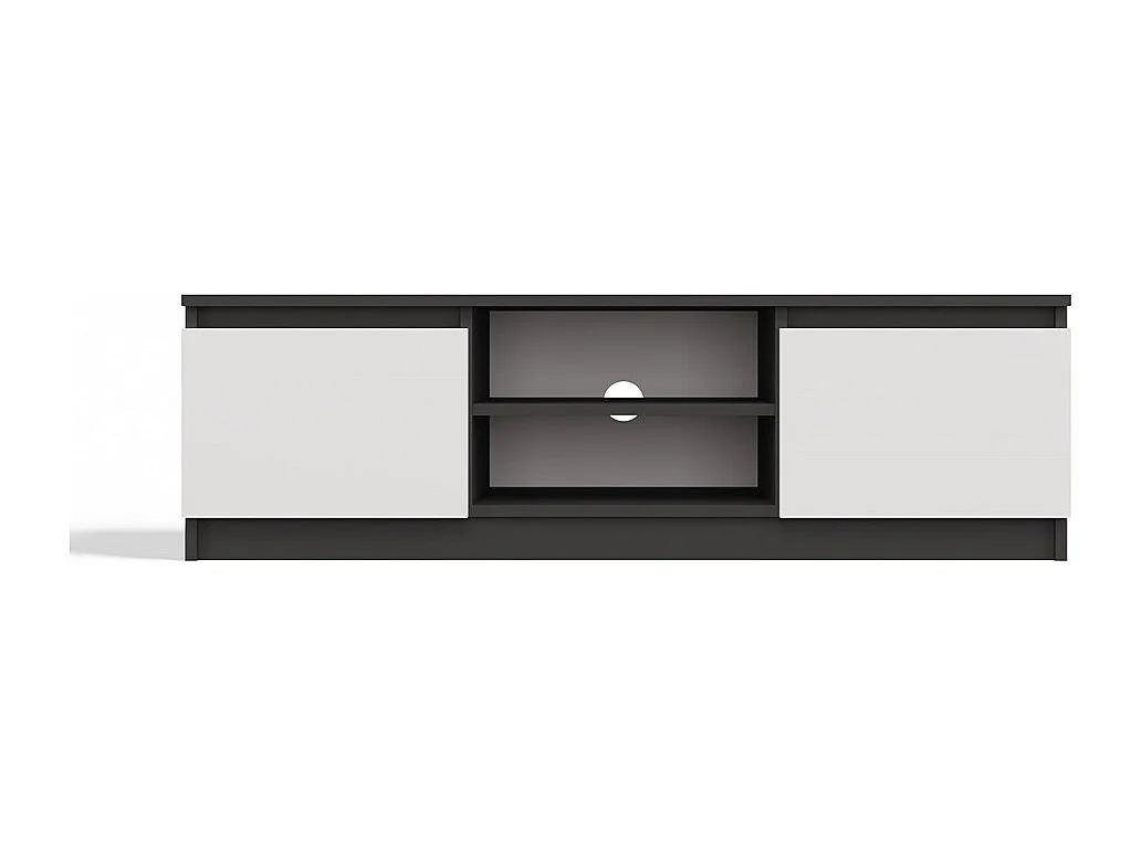 MALWA 120 TV-Möbel - 120 x 40 x 36 cm - Anthrazit / Weiß