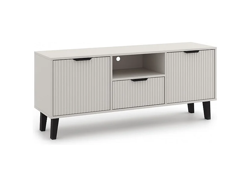 Szafka RTV Scandi 2D1S SLIM | Kaszmir | 140x39x58 cm | Nowoczesny design