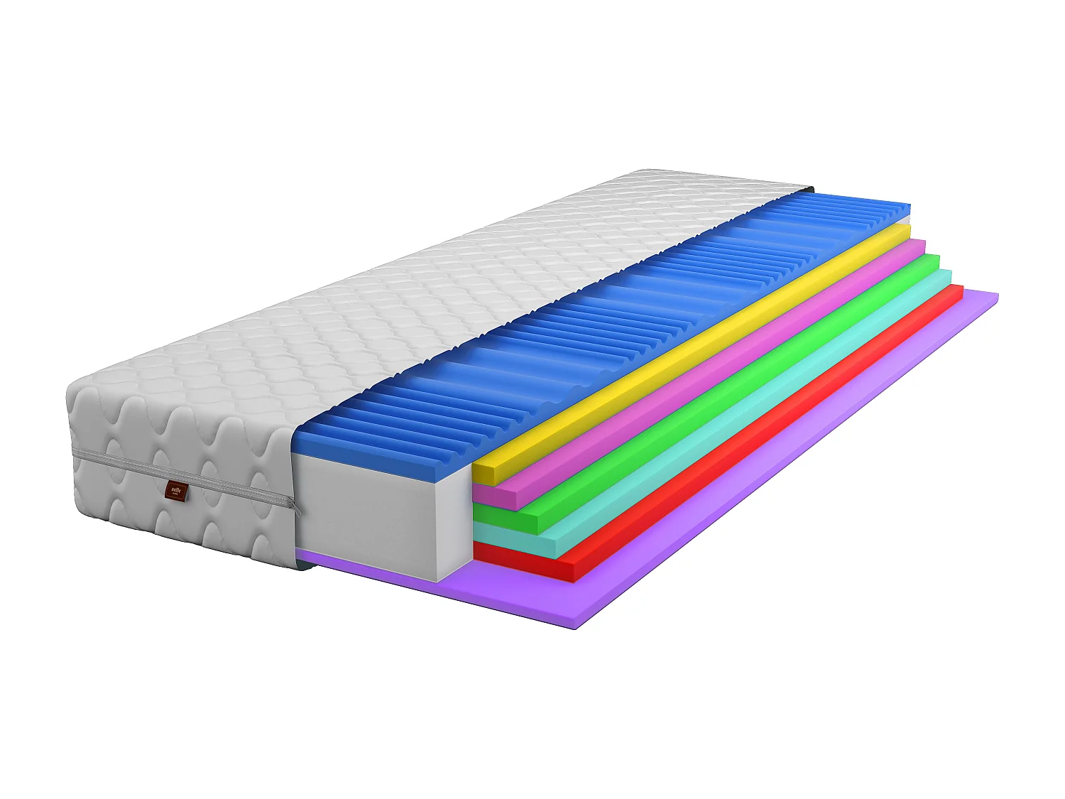 Matelas en mousse Eco Complex 80x200 avec couche massante et housse amovible