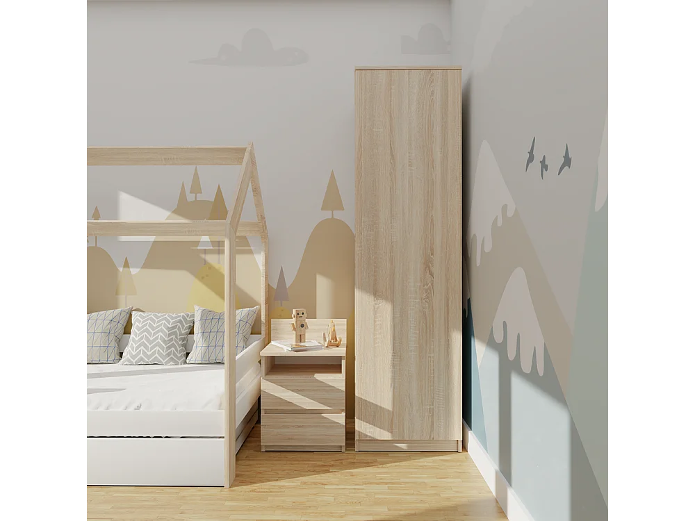 Szafa Malwa SD-50 | Dąb Sonoma | 50x50x180 cm |Szafa z Systemem TIP-ON