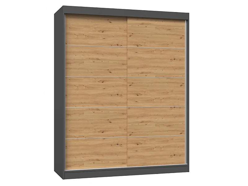 Szafa Iga 160 | Dąb Artisan | 160x61x200 cm |Szafa Przesuwna