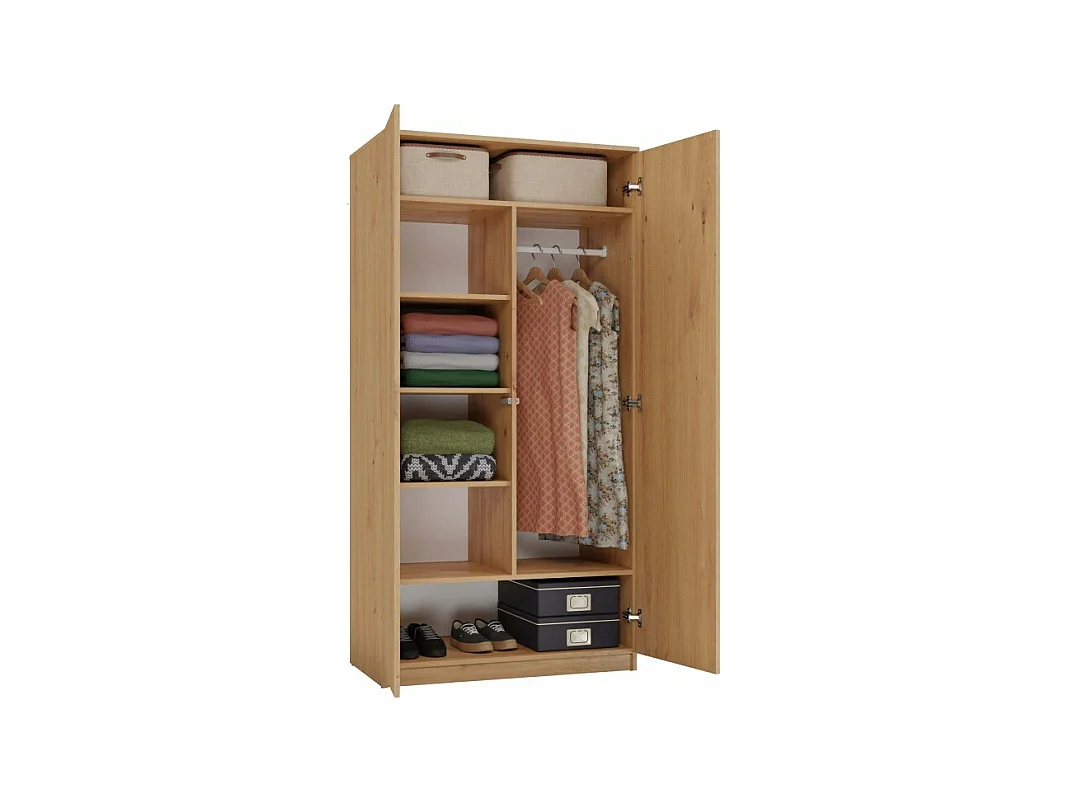 Szafa Malwa SD-90 | Dąb Artisan | 90x50x180 cm | Szafa z Systemem TIP-ON