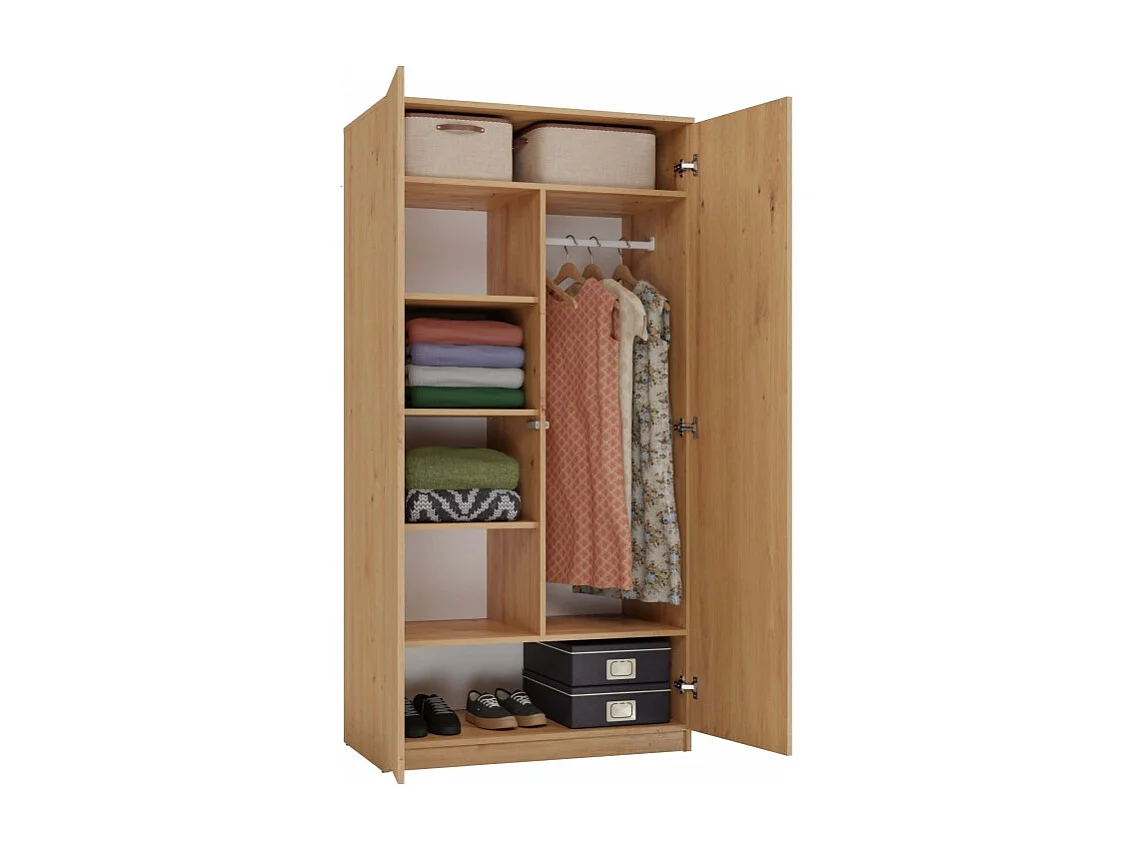 Szafa Malwa SD-90 | Dąb Artisan | 90x50x180 cm | Szafa z Systemem TIP-ON