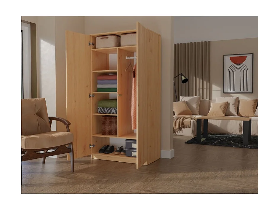 Szafa Malwa SD-90 | Dąb Artisan | 90x50x180 cm | Szafa z Systemem TIP-ON