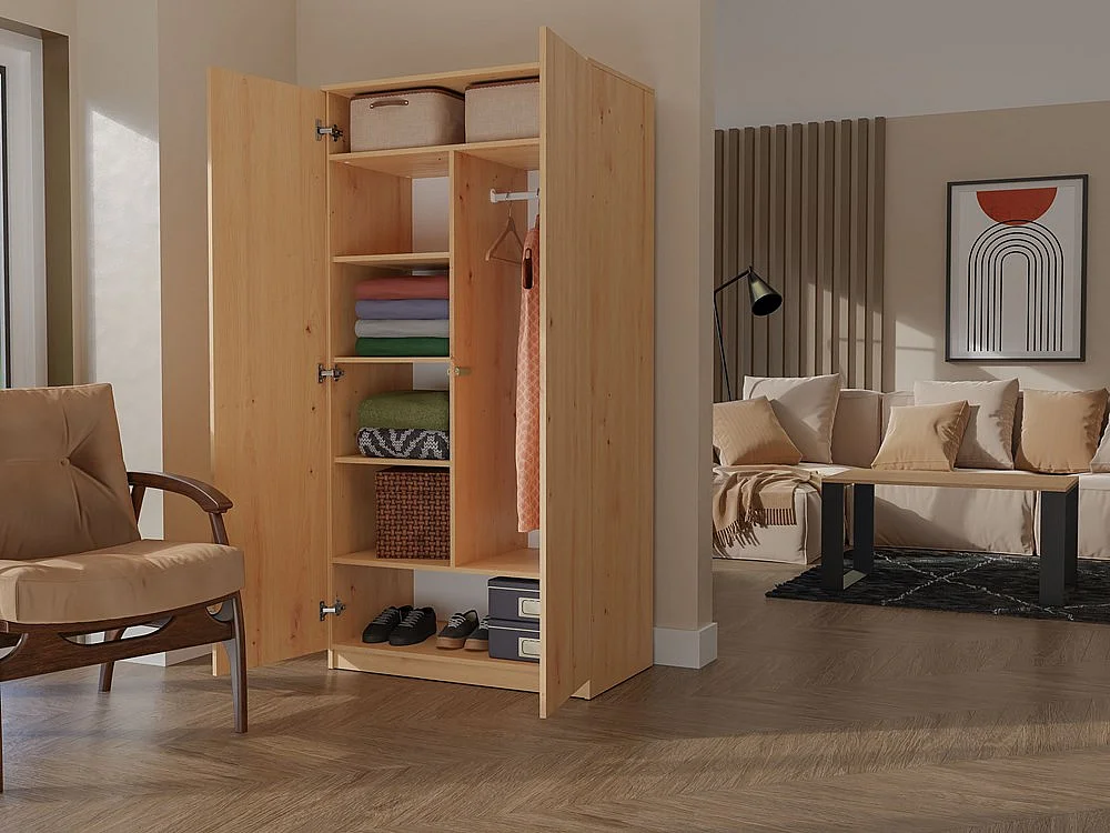 Szafa Malwa SD-90 | Dąb Artisan | 90x50x180 cm | Szafa z Systemem TIP-ON