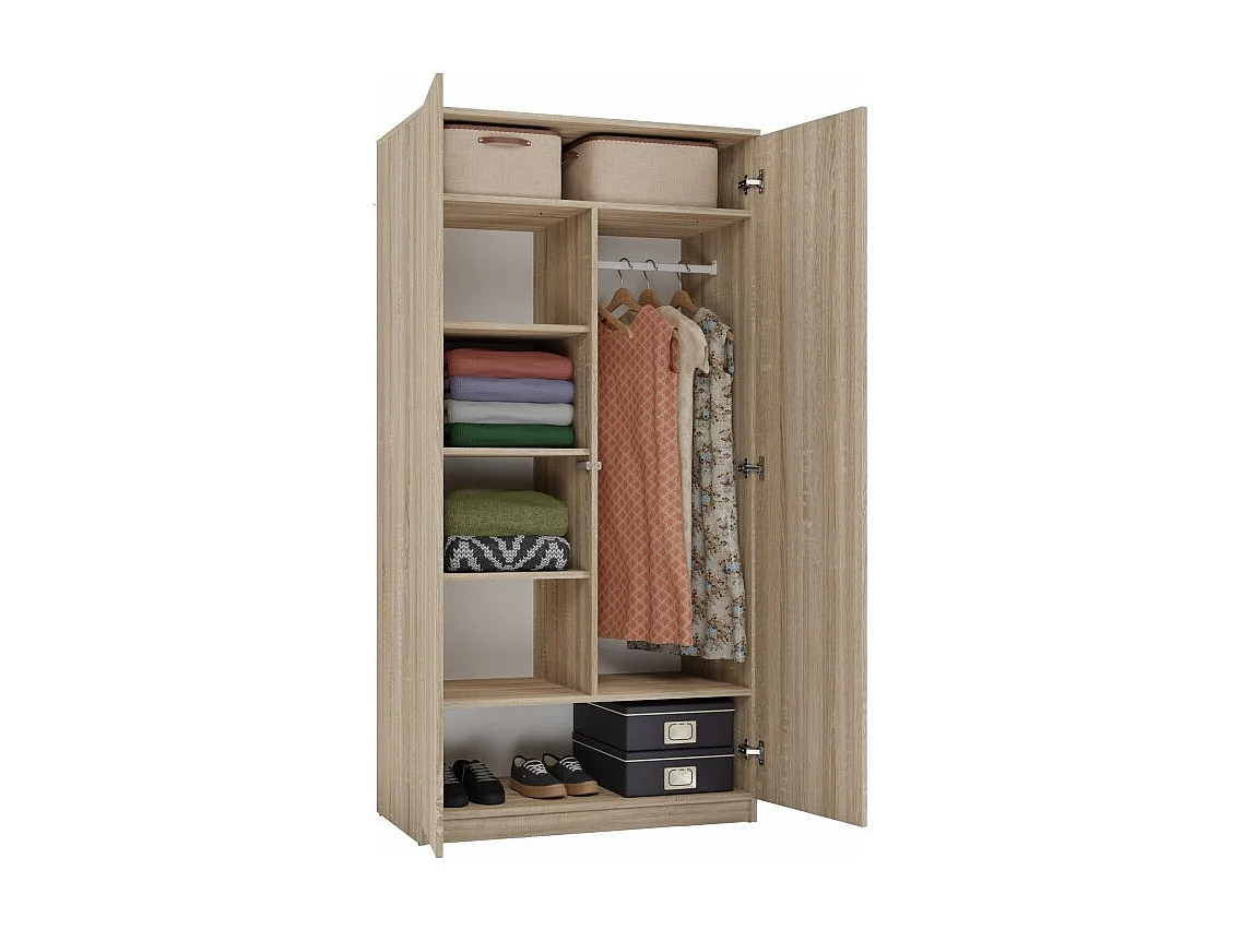 Szafa Malwa SD-90 | Sonoma | 90x50x180 cm | Szafa z Systemem TIP-ON